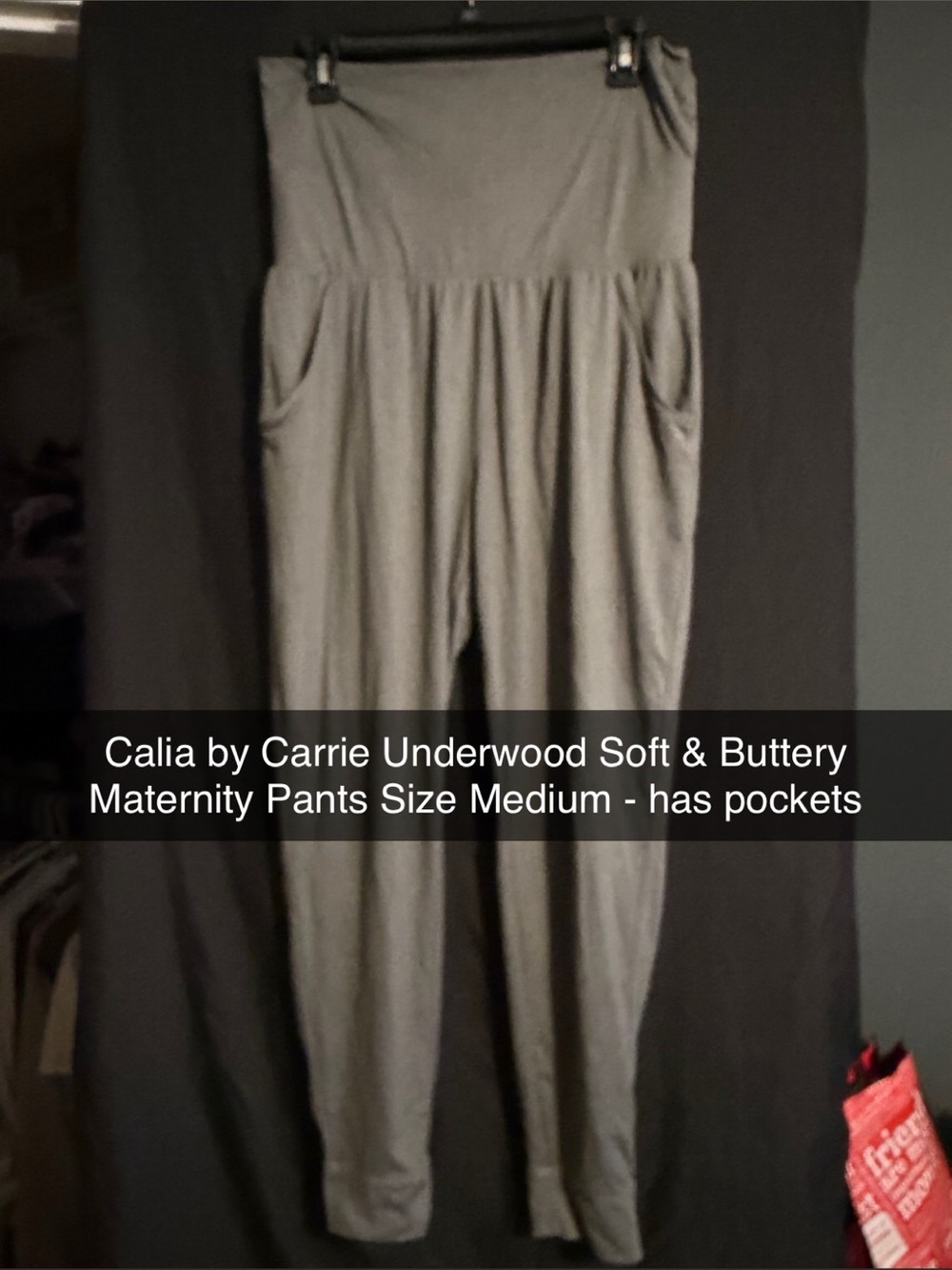 CALIA by Carrie Underwood Gray Maternity Leggings with Pockets